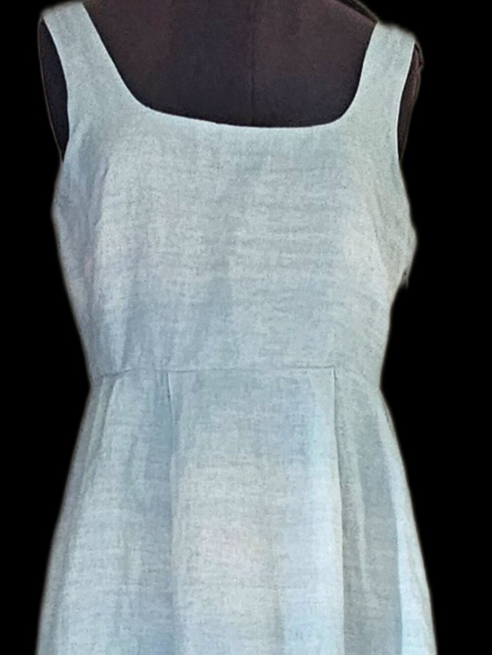 Calypso St. Barth blue 100% cotton maxi dress w/pockets, lined, US6/Euro36 NEW - Picture 4 of 13